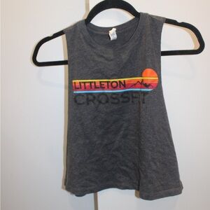 Bella Canvas Cropped Tank Medium Littleton CrossFit Rainbow Mountains